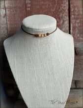 Load image into Gallery viewer, Leather Choker with Natural Stones - Boho Style Choker Necklace for Women - The Bead Farm