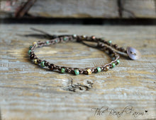Load image into Gallery viewer, Crocheted Bead Anklet- Boho style