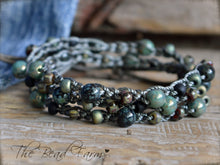 Load image into Gallery viewer, Hand Crocheted Boho Style Choker Necklace / Wrap Bracelet - The Bead Farm