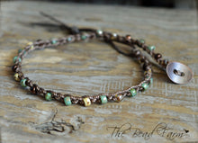 Load image into Gallery viewer, Crocheted Bead Anklet- Boho style