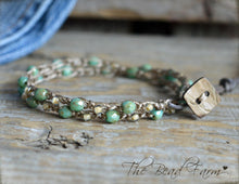 Load image into Gallery viewer, Boho Style Crocheted Necklace / Wrap Bracelet - The Bead Farm