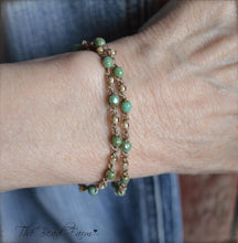 Load image into Gallery viewer, Boho Style Crocheted Necklace / Wrap Bracelet - The Bead Farm