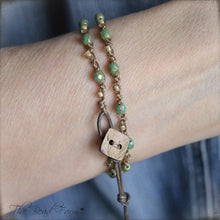 Load image into Gallery viewer, Boho Style Crocheted Necklace / Wrap Bracelet - The Bead Farm