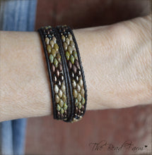 Load image into Gallery viewer, Leather Wrap Bracelet- Superduo Wraps - The Bead Farm