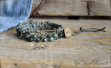 Load image into Gallery viewer, Hand Crocheted Boho Style Choker Necklace / Wrap Bracelet - The Bead Farm
