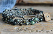 Load image into Gallery viewer, Hand Crocheted Boho Style Choker Necklace / Wrap Bracelet - The Bead Farm