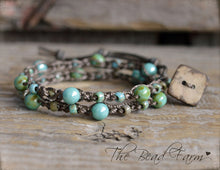 Load image into Gallery viewer, Crocheted Bead Bracelet, Crocheted Bracelet, Crocheted Jewelry