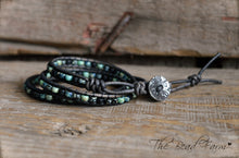 Load image into Gallery viewer, Picasso Seed Bead Wrap - Leather Wrap Bracelets - The Bead Farm