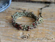 Load image into Gallery viewer, Hand Crocheted Beaded Wrap Bracelet for Women - The Bead Farm