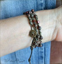 Load image into Gallery viewer, Hand Crocheted Beaded Wrap Bracelet for Women - The Bead Farm
