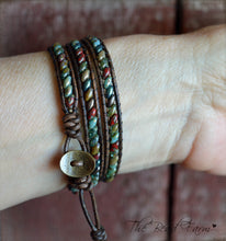 Load image into Gallery viewer, Women’s Leather Wrap Bracelet – Superduo Wraps – The Bead Farm