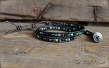 Load image into Gallery viewer, Picasso Seed Bead Wrap - Leather Wrap Bracelets - The Bead Farm