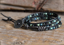 Load image into Gallery viewer, Picasso Seed Bead Wrap - Leather Wrap Bracelets - The Bead Farm