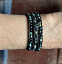 Load image into Gallery viewer, Picasso Seed Bead Wrap - Leather Wrap Bracelets - The Bead Farm