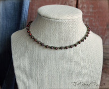 Load image into Gallery viewer, Crocheted Beaded Choker Necklace / Double Wrap Bead Bracelet crocheted jewelry