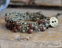Load image into Gallery viewer, Hand Crocheted Beaded Wrap Bracelet for Women - The Bead Farm