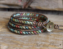 Load image into Gallery viewer, Women’s Leather Wrap Bracelet – Superduo Wraps – The Bead Farm