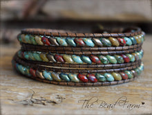 Load image into Gallery viewer, Women’s Leather Wrap Bracelet – Superduo Wraps – The Bead Farm