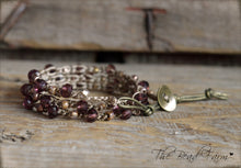 Load image into Gallery viewer, Boho Wrap Crocheted Bead Bracelet in purple