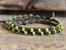 Load image into Gallery viewer, Double Wrap Bead Bracelet- crocheted bead jewelry