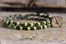 Load image into Gallery viewer, Double Wrap Bead Bracelet- crocheted bead jewelry