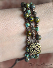 Load image into Gallery viewer, Hand Crocheted Boho Style Choker Necklace / Wrap Bracelet - The Bead Farm