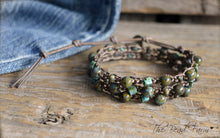 Load image into Gallery viewer, Hand Crocheted Boho Style Choker Necklace / Wrap Bracelet - The Bead Farm
