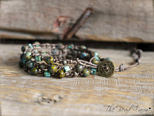 Load image into Gallery viewer, Hand Crocheted Boho Style Choker Necklace / Wrap Bracelet - The Bead Farm