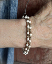 Load image into Gallery viewer, Hand Crocheted Boho Style Choker Necklace / Wrap Bracelet - The Bead Farm
