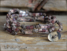 Load image into Gallery viewer, Knotted Leather Wrap Bracelet with Beads - The Bead Farm