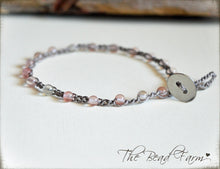 Load image into Gallery viewer, Hand Crocheted Boho Style anklet with pink beads - The Bead Farm