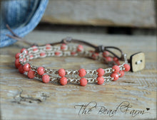 Load image into Gallery viewer, Crocheted Bead Bracelet - Crocheted Bead Necklace -The Bead Farm