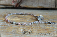 Load image into Gallery viewer, Hand Crocheted Boho Style anklet with pink beads - The Bead Farm