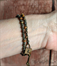 Load image into Gallery viewer, Versatile Crocheted Choker Necklace / Double Wrap Bracelet