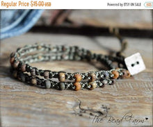 Load image into Gallery viewer, Versatile Crocheted Choker Necklace / Double Wrap Bracelet