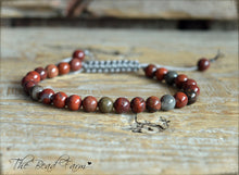 Load image into Gallery viewer, Jasper Gemstone Bracelet - Adjustable Yoga Bracelet - The Bead Farm