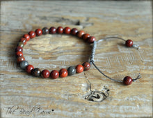 Load image into Gallery viewer, Jasper Gemstone Bracelet - Adjustable Yoga Bracelet - The Bead Farm