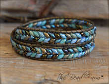 Load image into Gallery viewer, Leather Wrap Bracelet - Superduo Wraps - The Bead Farm