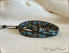 Load image into Gallery viewer, Leather Wrap Bracelet - Superduo Wraps - The Bead Farm