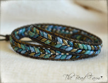 Load image into Gallery viewer, Leather Wrap Bracelet - Superduo Wraps - The Bead Farm