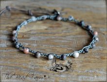 Load image into Gallery viewer, Hand Crocheted Dainty Anklet with Gemstones - The Bead Farm