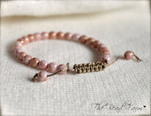 Load image into Gallery viewer, Handmade Adjustable Yoga Bracelet with Pink Czech Beads - The Bead Farm