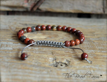 Load image into Gallery viewer, Jasper Gemstone Bracelet - Adjustable Yoga Bracelet - The Bead Farm