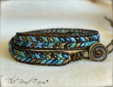 Load image into Gallery viewer, Leather Wrap Bracelet - Superduo Wraps - The Bead Farm