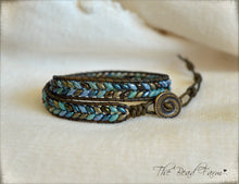 Load image into Gallery viewer, Leather Wrap Bracelet - Superduo Wraps - The Bead Farm