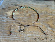 Load image into Gallery viewer, Handmade Dainty Adjustable Yoga Style String Bracelet -or- Anklet