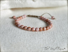 Load image into Gallery viewer, Handmade Adjustable Yoga Bracelet with Pink Czech Beads - The Bead Farm