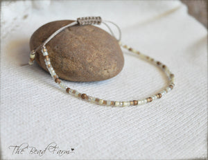 Handmade Dainty Adjustable Yoga Style String Bracelet -or- Anklet