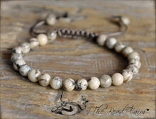 Load image into Gallery viewer, Adjustable Yoga Style Hippie Bracelet with Feldspar Stones. Unisex Adjustable Bracelet
