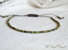 Load image into Gallery viewer, Handmade Dainty Adjustable Yoga Style String Bracelet -or- Anklet
